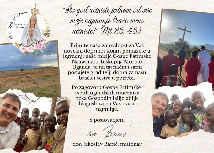 DAR ZA MISIJU Misionar – don Jakoslav Banić